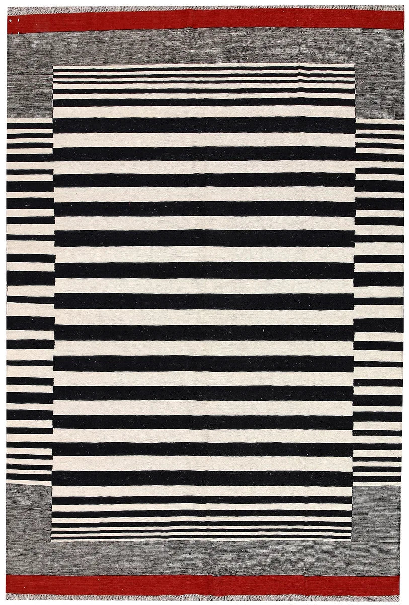 Afghan Kilim Rug 6' 8 x 9' 9 Flat-Weave | No. 66719