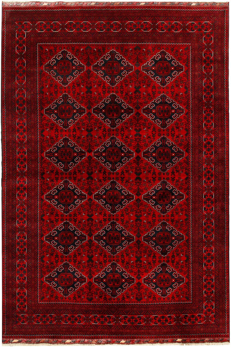 Dark Red Khal Mohammadi Rug 6' 5" x 9' 6" Hand-Knotted | No. 67085