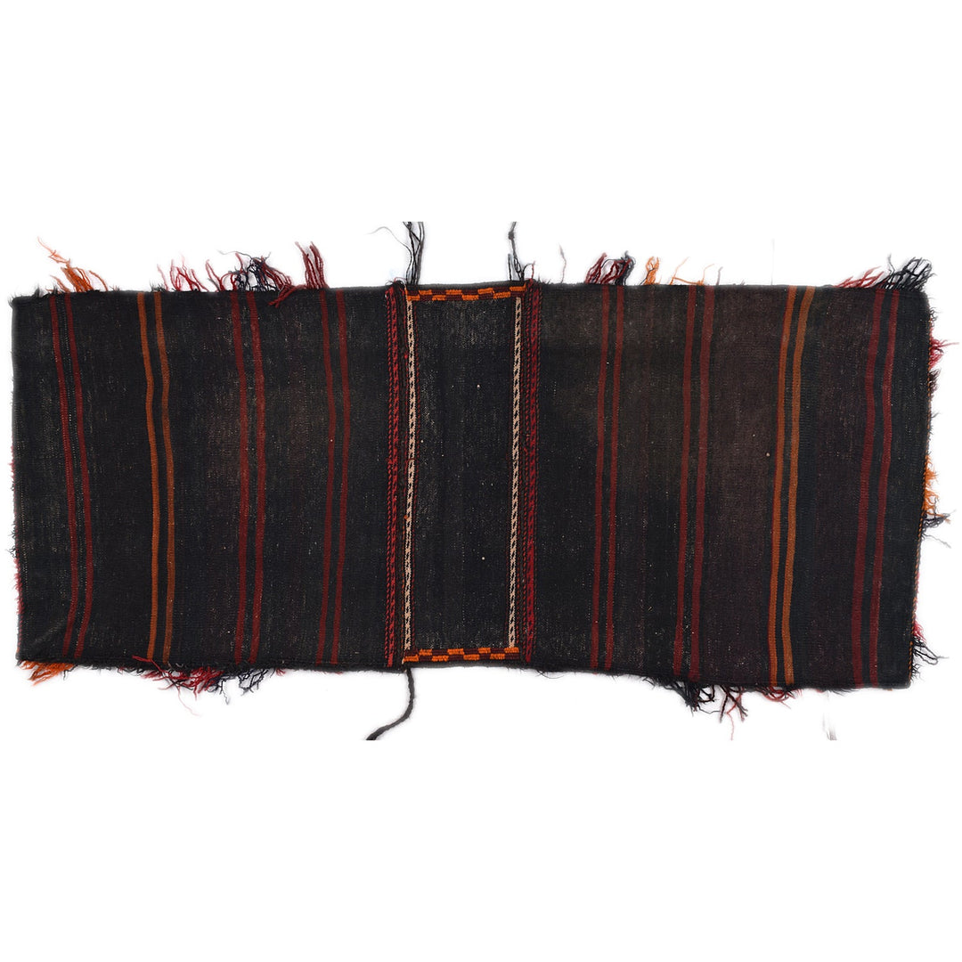 Afghan Sadde Bag Rug 1' 10" x 4' 5" Hand-Knotted detail