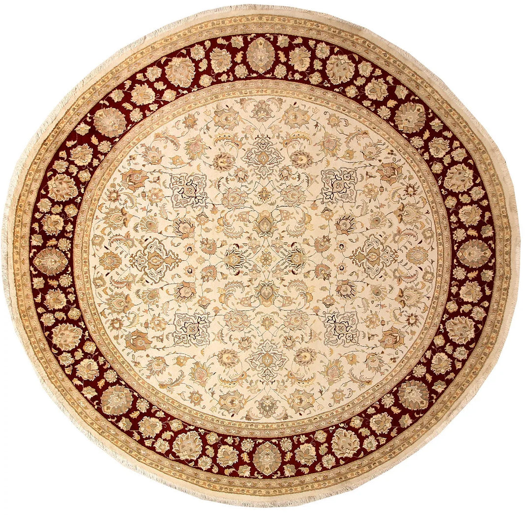Brown Afghan Oriental Rug 9' 9" x 10' Hand-Knotted | No. 67574