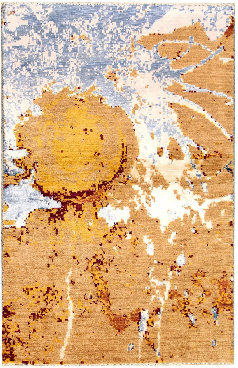 Afghan Abstract Rug 4' 1 x 6' 4 Hand-Knotted | No. 68062