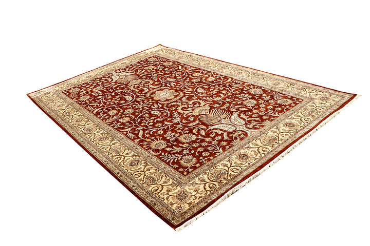 Saddle Brown Mahal 6'  7" x 9'  8" - No. QA97309