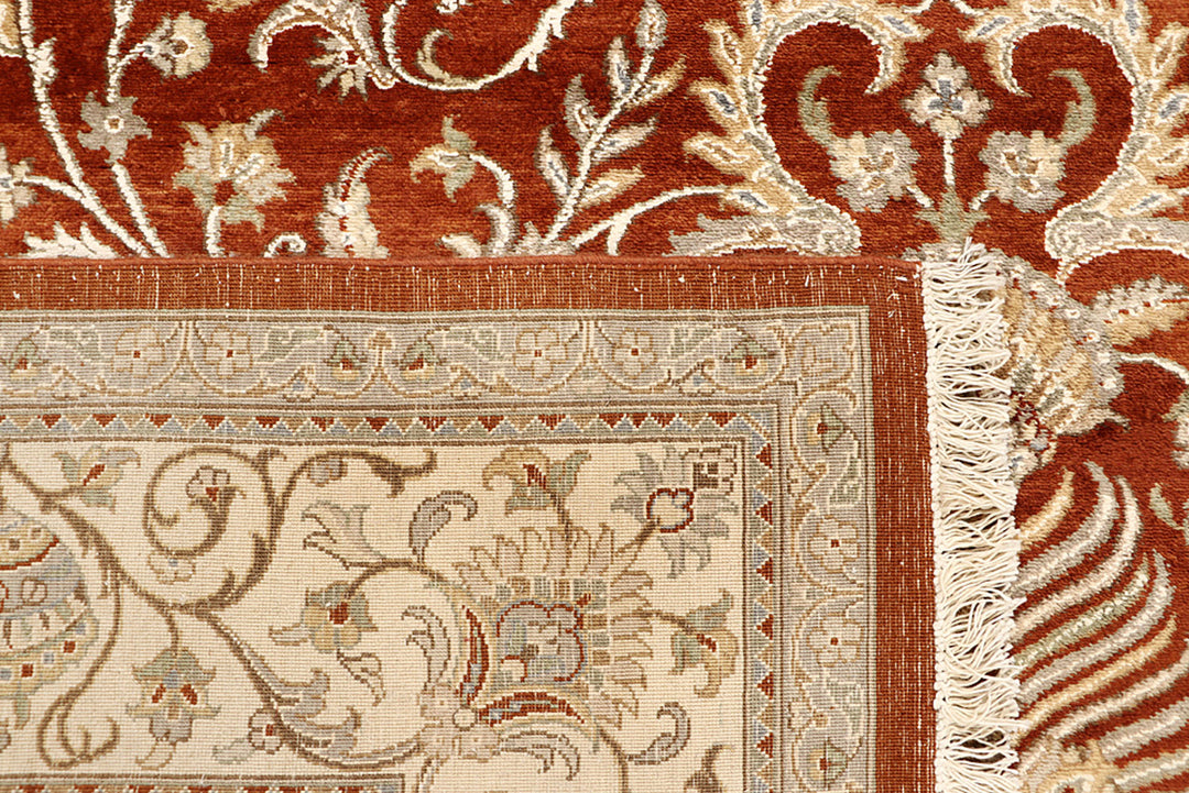 Saddle Brown Mahal 6'  7" x 9'  8" - No. QA97309