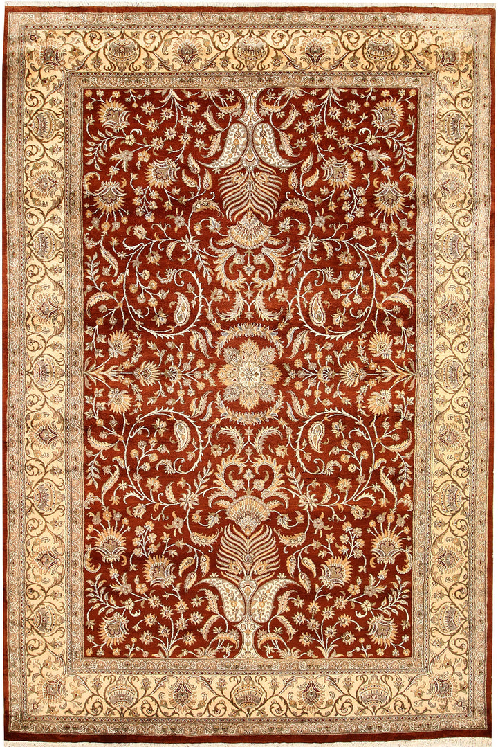 Saddle Brown Mahal 6'  7" x 9'  8" - No. QA97309