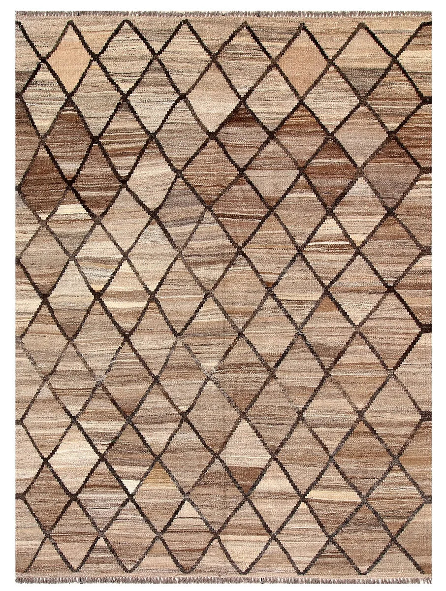 Afghan Kilim Rug 5'1" x 6'9" Flat-Weave | No. 70005