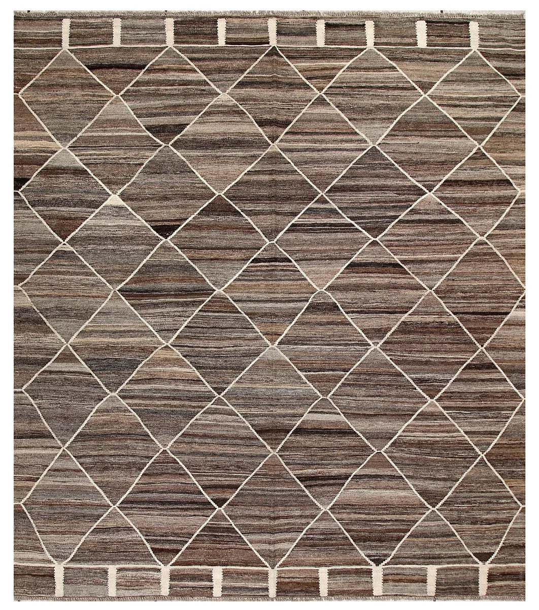 Afghan Kilim Rug 8' 5 x 9' 9 Flat-Weave | No. 70047