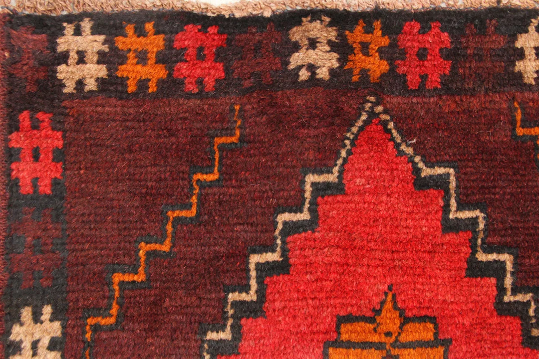 Afghan Baluchi Rug 2'6" x 12'2" Hand-Knotted | No. 70519