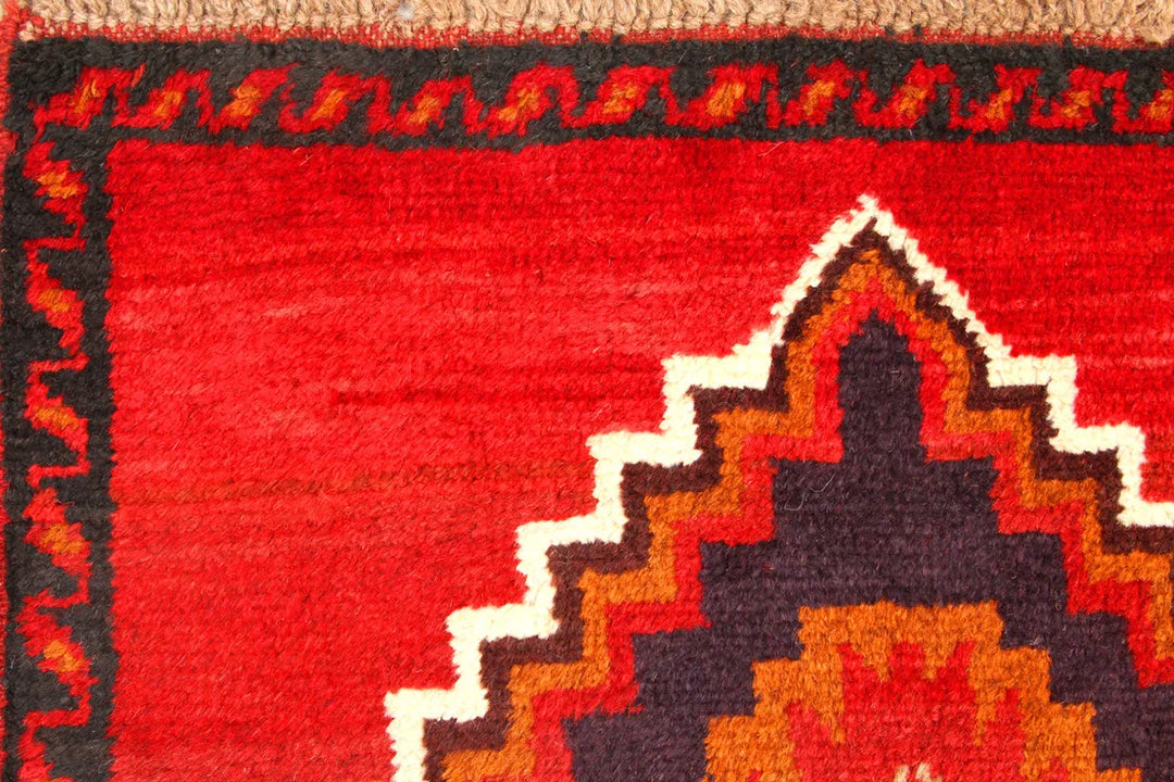 Red Baluchi Rug 2' 8" x 12' 6" Hand-Knotted | No. 70556