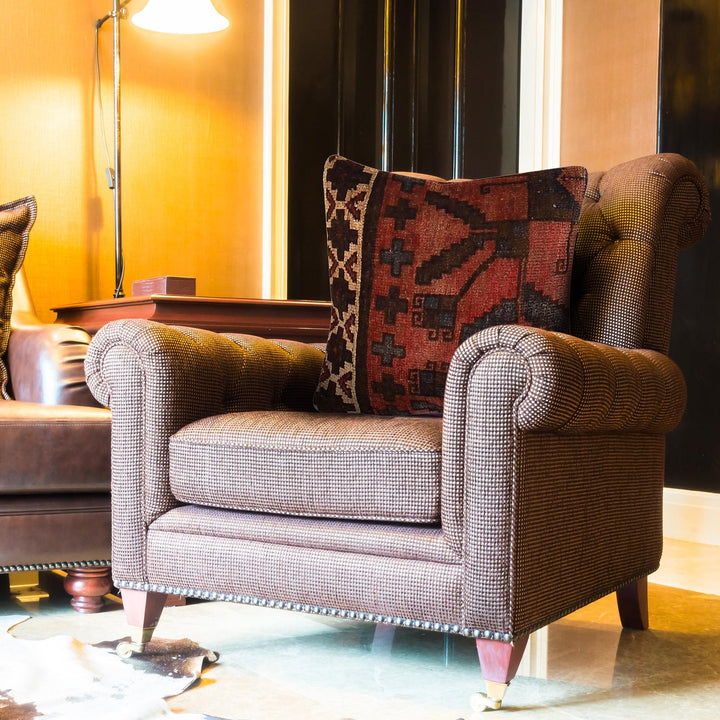 Handmade Carpet Cushion Cover 1' 3" x 1' 4" - No. AL34718