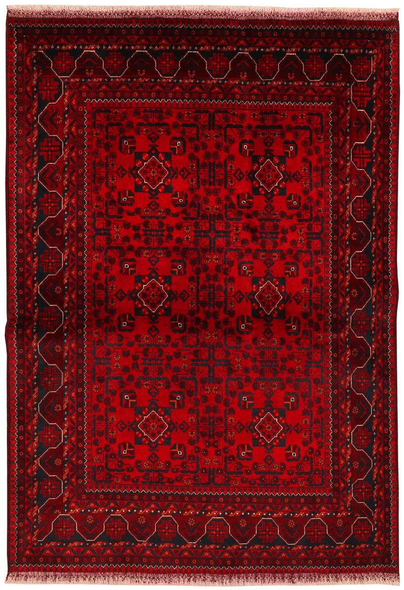 Firebrick Afghan Khal Mohammadi Rug 4'9" x 6'5" Hand-Knotted | No. 71779