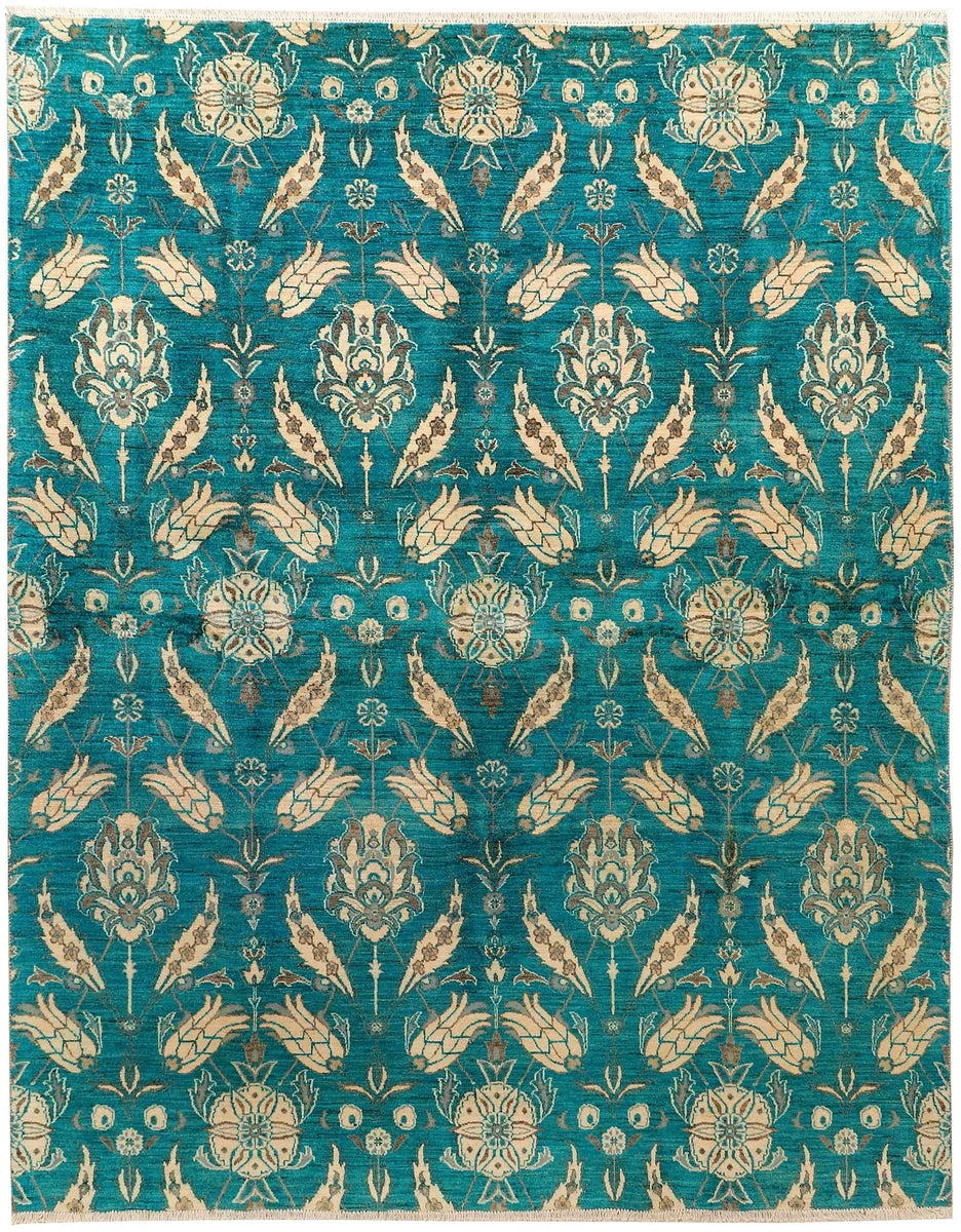 Afghan Suzani Rug 7' 10 x 10' 2 Hand-Knotted | No. 72060