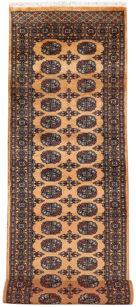Brown Pakistani Bokhara Rug 2' 7 x 10' 7 Hand-Knotted | No. 72625