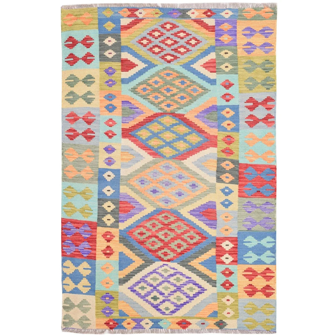 Vegetable Kilim 4' 1" x 6' 1"  - No. AL72691