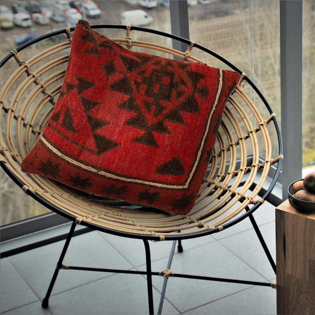 Handmade Carpet Cushion Cover 1' 7" x 1' 8" - No. AL97803