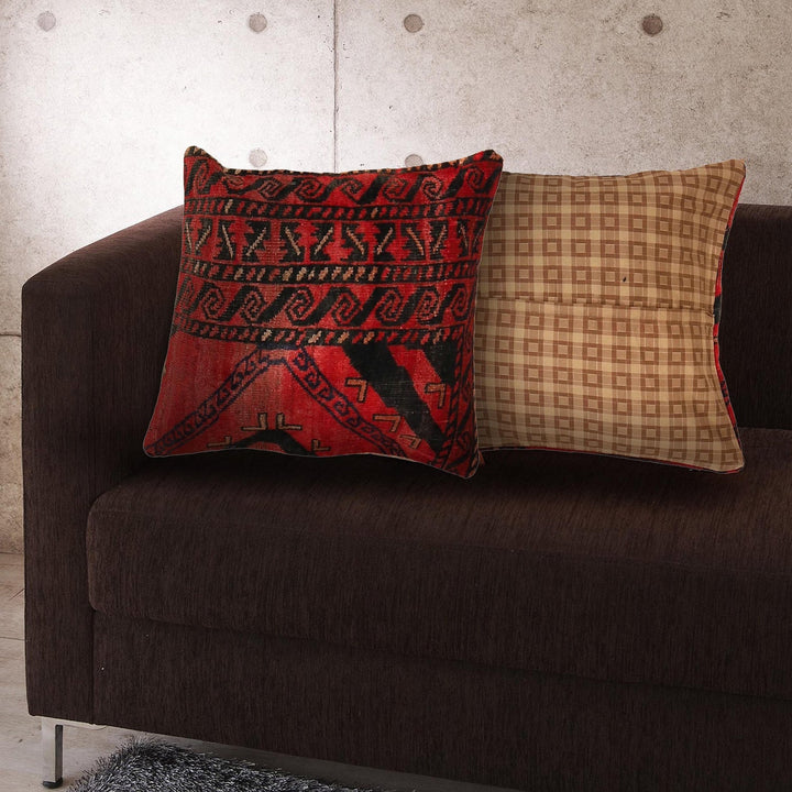 Handmade Carpet Cushion Cover 1' 7" x 1' 8" - No. AL74074