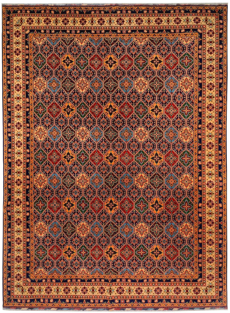 Afghan Khal Mohammadi Rug 9'10" x 12'10" Hand-Knotted | No. 73300