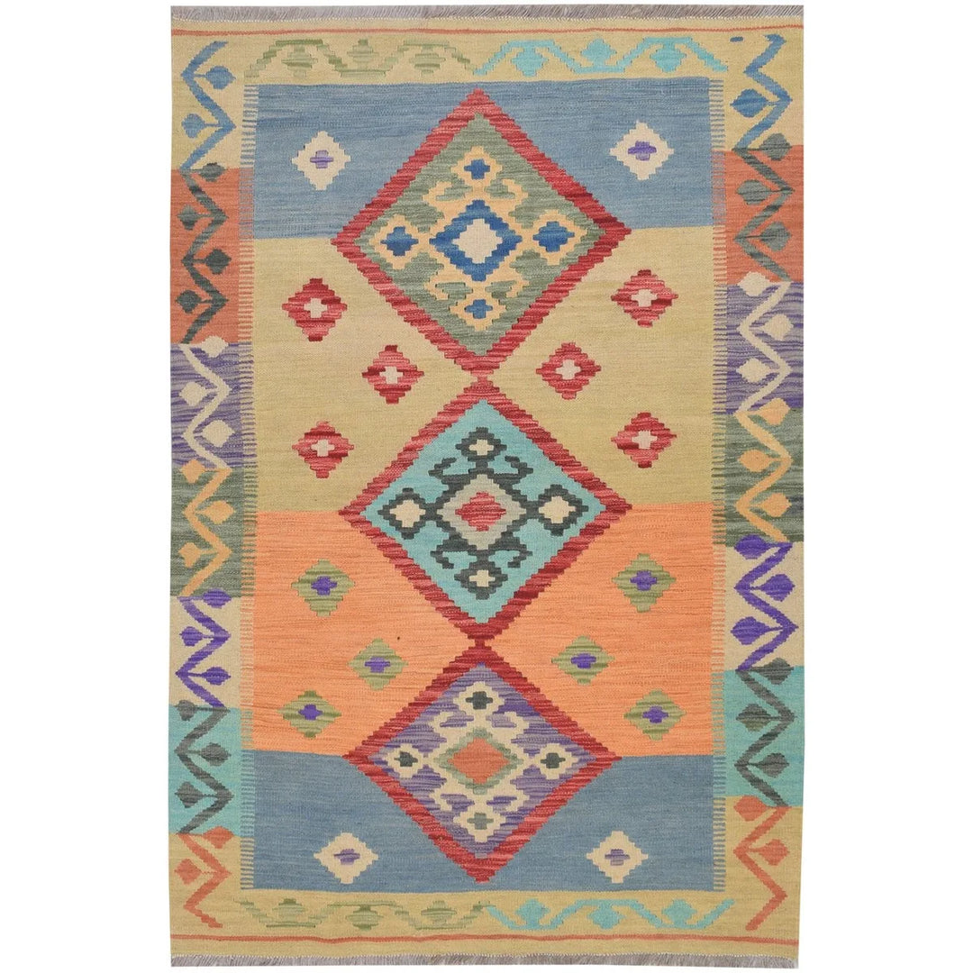 Vegetable Kilim 3' 4" x 5' 1"  - No. AL73467