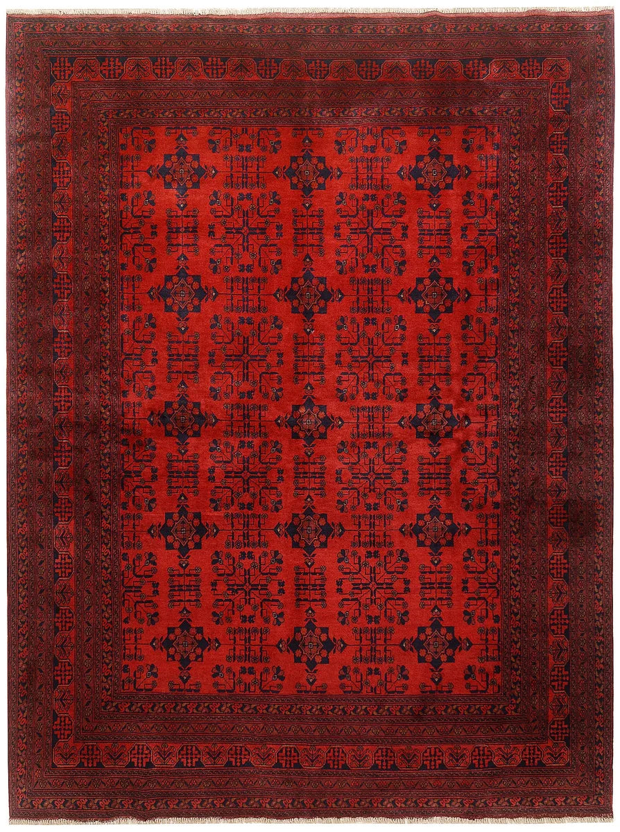 Firebrick Afghan Khal Mohammadi Rug 8' 6" x 11' 2" Hand-Knotted | No. 73827