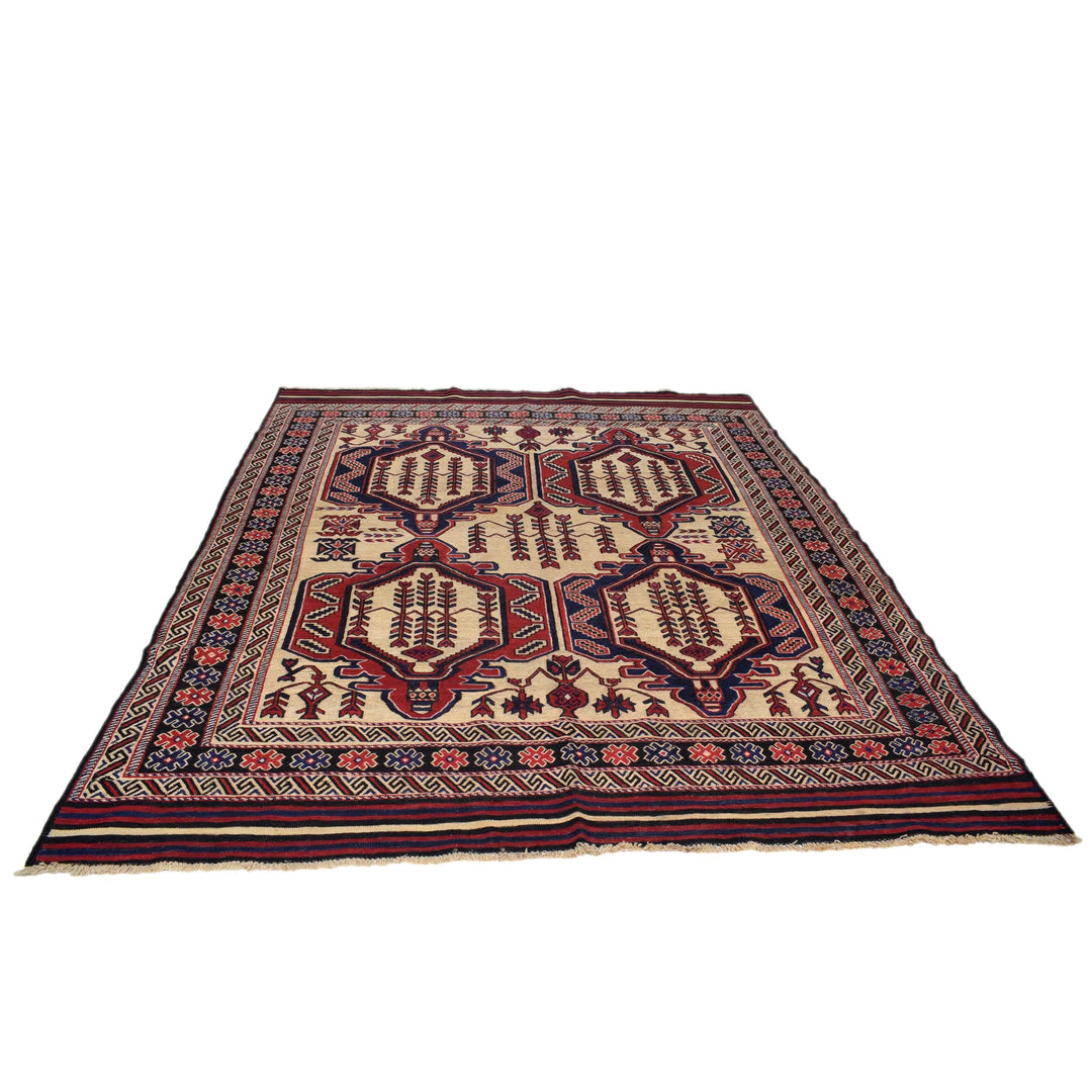Handmade Flat Weave Kilim 6' 9" x 8' 10" - No. AL78456