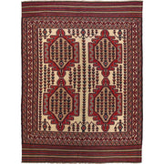 Afghan Saghari Kilim 6' 9" x 9' 3" - No. AL48177