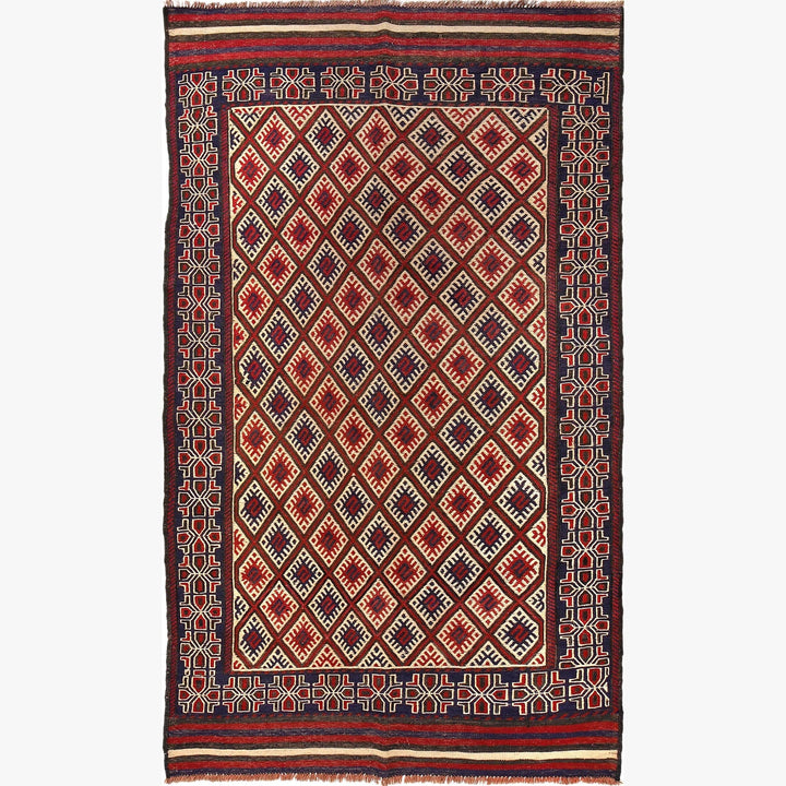 Handmade Flatweave Kilim 4' 4" x 7' 9" - No. AL19287