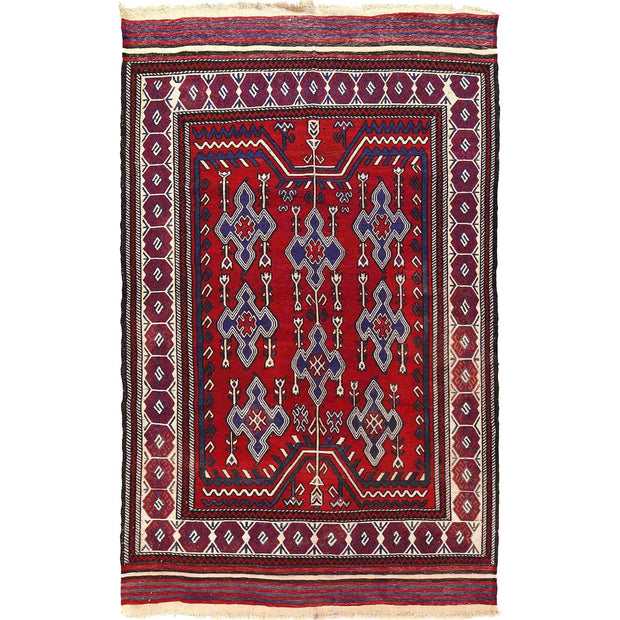 Handmade Flat Weave Kilim 5' 2" x 8' 3" - No. AL86826