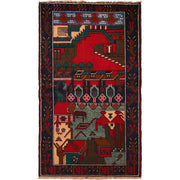 Handmade Pictorial Carpet 2' 9" x 4' 7" - No. AL63495