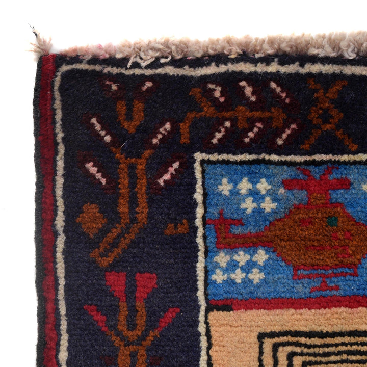 Handmade Pictorial Carpet 2' 9" x 4' 7" - No. AL63495