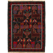 Handmade Pictorial Carpet 2' 11" x 4' 6" - No. AL46376