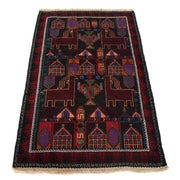 Handmade Pictorial Carpet 2' 11" x 4' 6" - No. AL46376