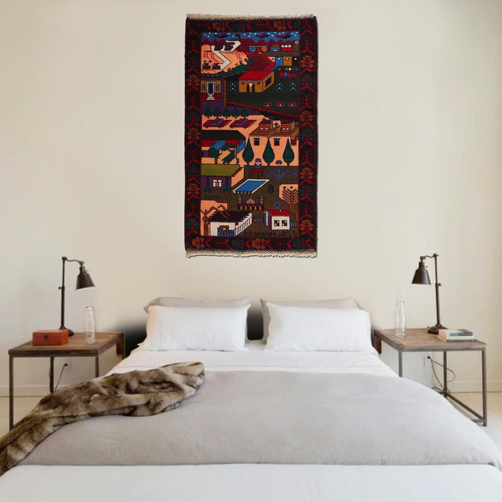 Handmade Pictorial Carpet 2' 8" x 4' 10" - No. AL13954