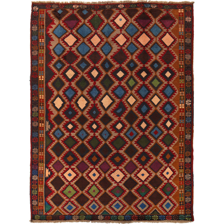 Handmade Kohistani Rug 5' 9" x 7' 11" - No. AL80026