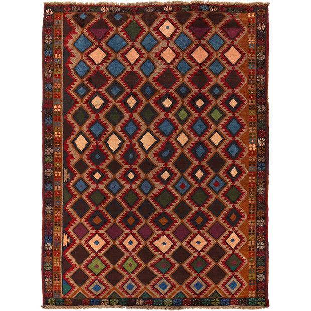 Handmade Kohistani Rug 5' 9" x 7' 11" - No. AL80026