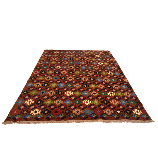 Hand Knotted Kohistani Area Rug 6' 0" x 7' 12" - No. AL31609