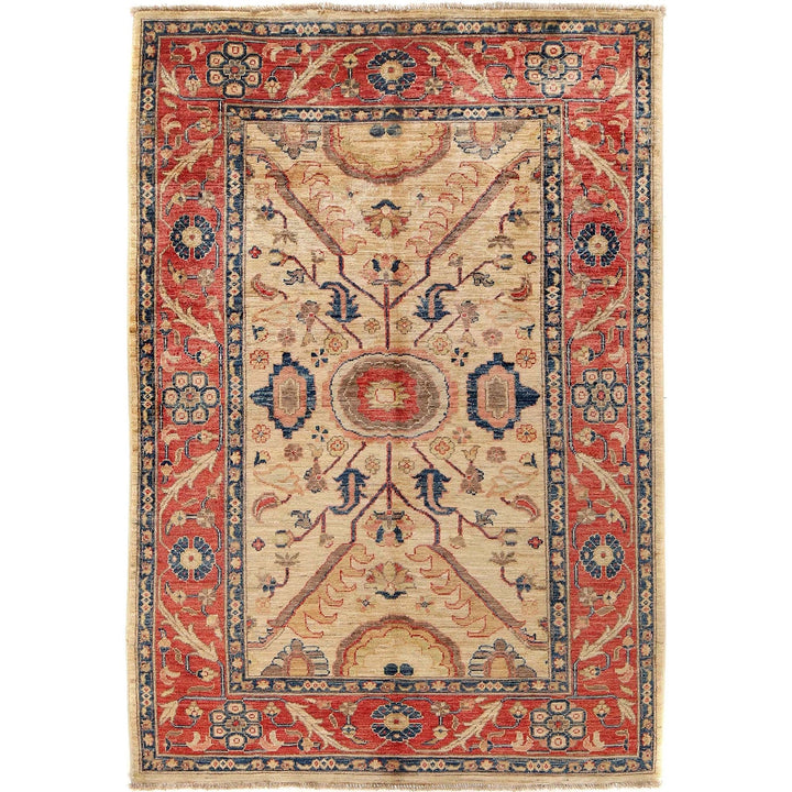 Hand Knotted Persian Design Heriz Rug 3' 10" x 6' 2" - No. AL78873