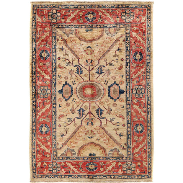 Hand Knotted Persian Design Heriz Rug 3' 10" x 6' 2" - No. AL78873