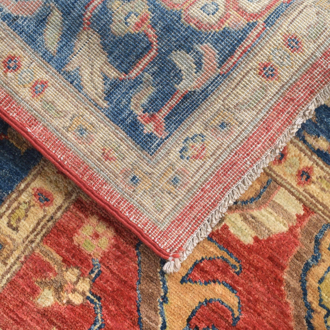 Red Color Heriz Design Rug 4' 0" x 5' 11" - No. AL74842
