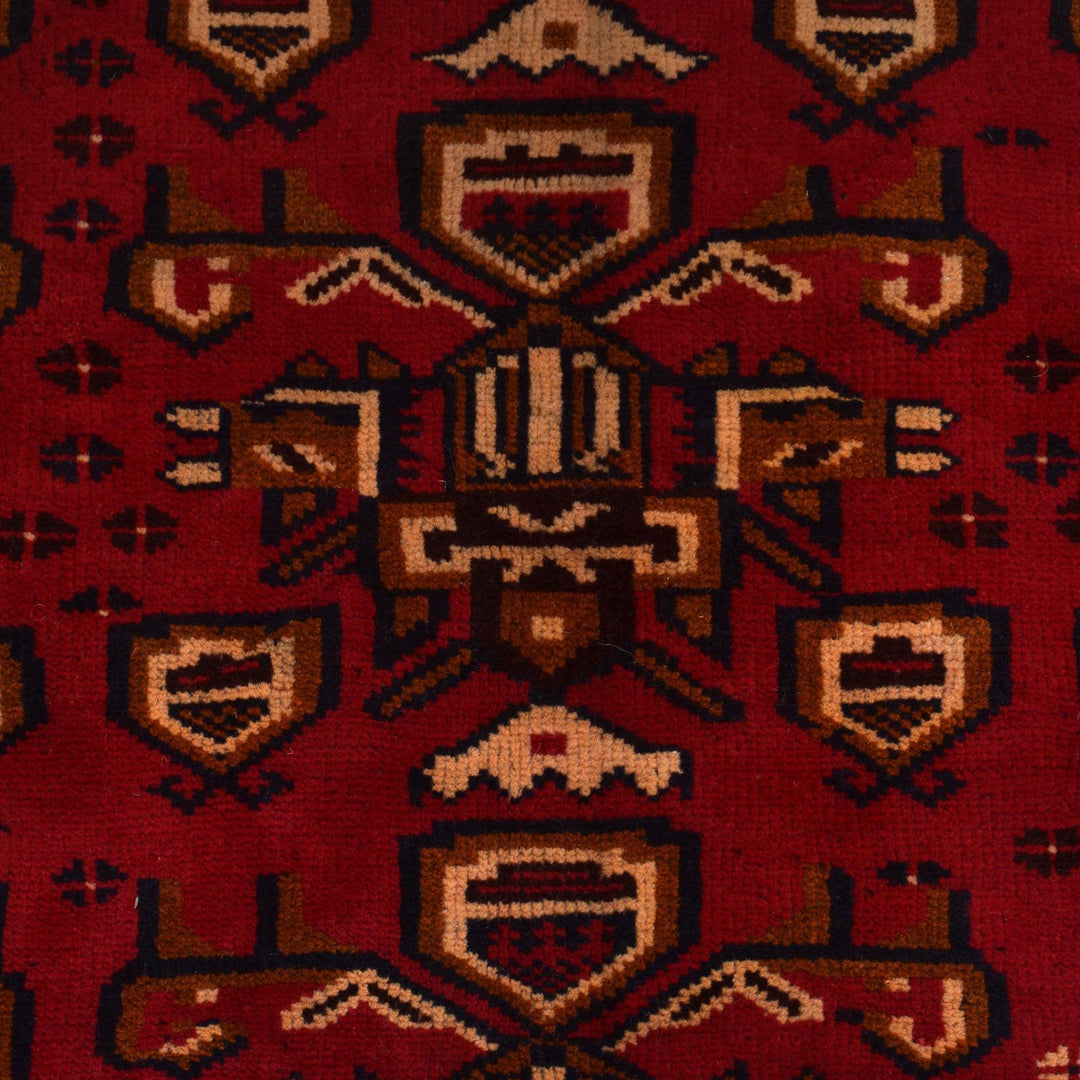 Deep Red Color Baluchi Carpet 6' 9" x 10' 4" - No. AL54738