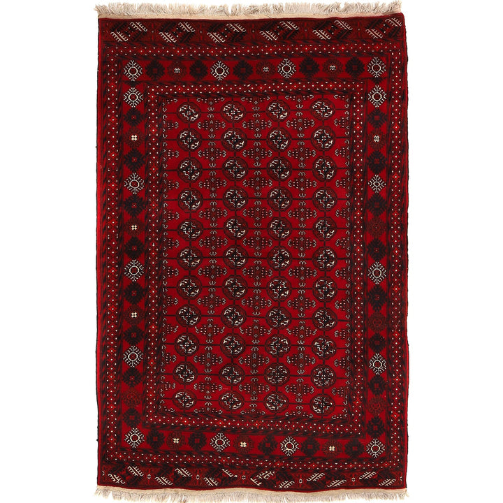 Hand Knotted Bokhara Carpet 4' 0" x 6' 4" - No. AL59241
