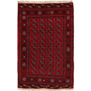 Hand Knotted Bokhara Carpet 4' 0" x 6' 4" - No. AL59241
