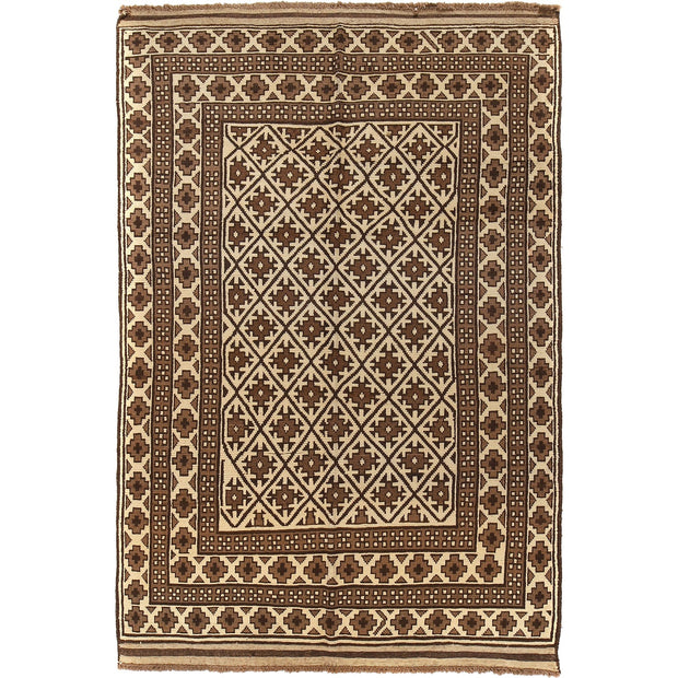 Handmade Afghan Carpet 6' 0" x 9' 1" - No. AL49641