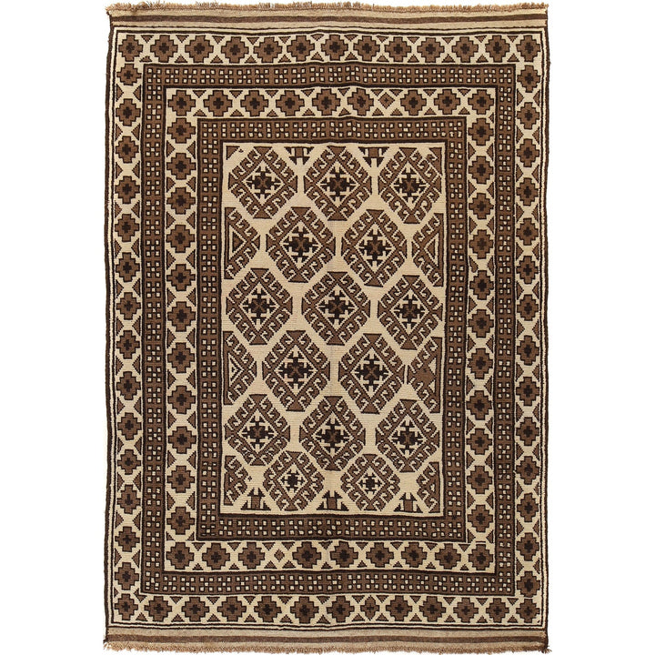 Hand Knotted White Area Rug 5' 10" x 8' 11" - No. AL22555