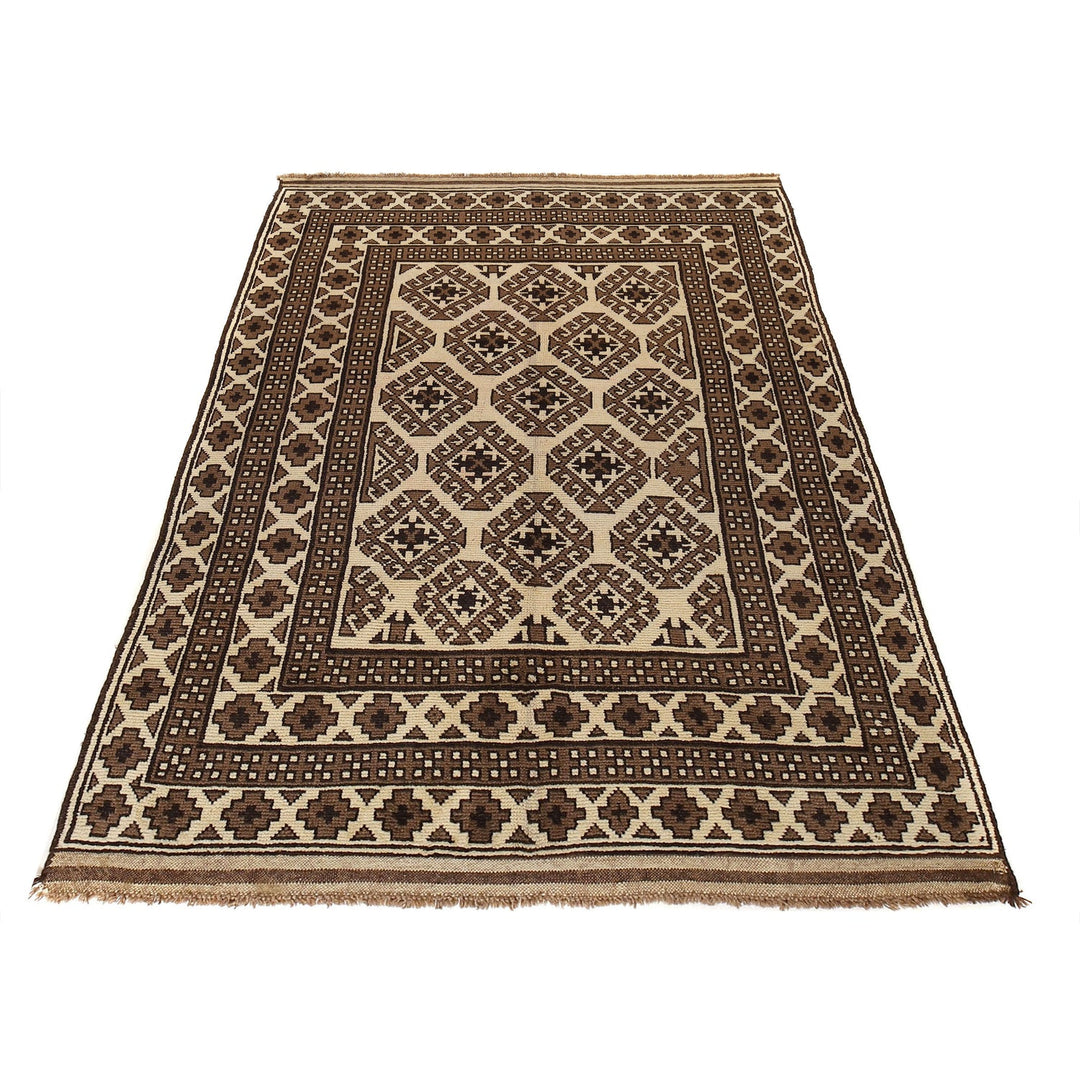 Hand Knotted White Area Rug 5' 10" x 8' 11" - No. AL22555