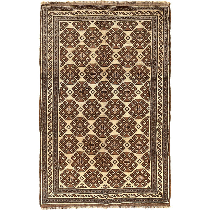 Hand Knotted White Area Rug 5' 4" x 8' 6" - No. AL19733