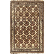 Hand Knotted White Area Rug 5' 4" x 8' 6" - No. AL19733