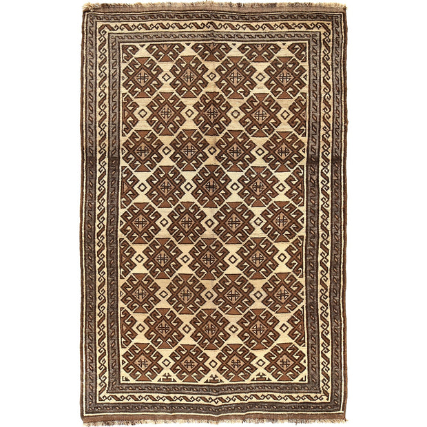 Hand Knotted White Area Rug 5' 4" x 8' 6" - No. AL19733