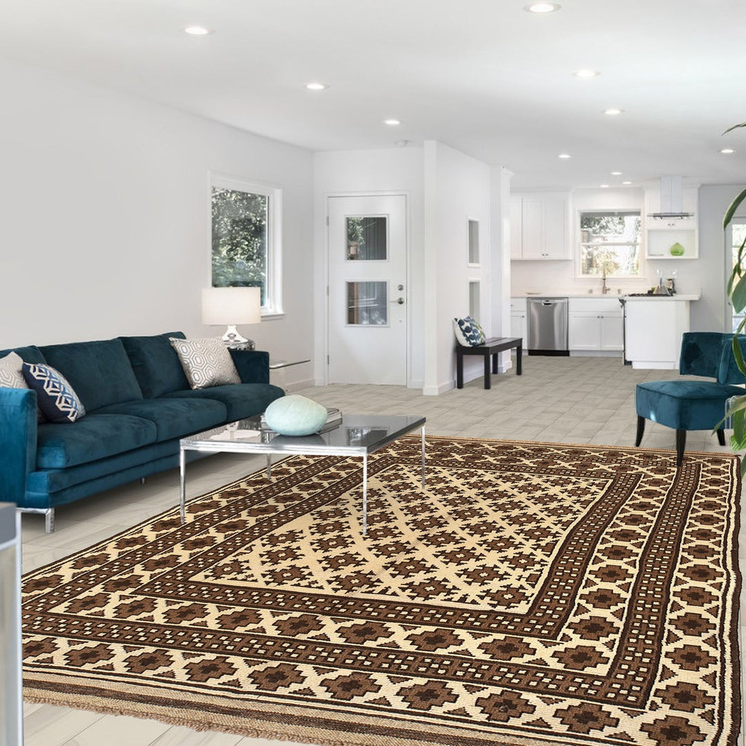 Handmade Natural Baluchi Rug 5' 8" x 9' 0" - No. AL40859