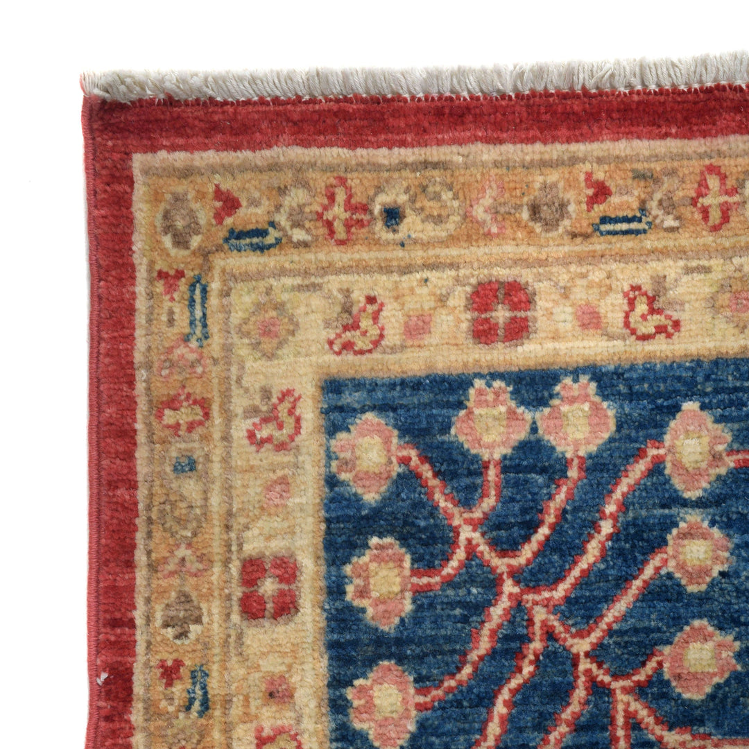Red Afghan Heriz Rug 6' 4" x 8' 1" Hand-Knotted view