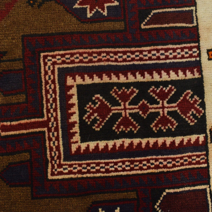 Afghan Pictorial Rug 3' 0" x 4' 9" Hand-Knotted | No. AL10007
