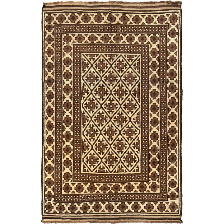 Afghan Baluchi Rug 5'7" x 8'10" Hand-Knotted | No. AL10045